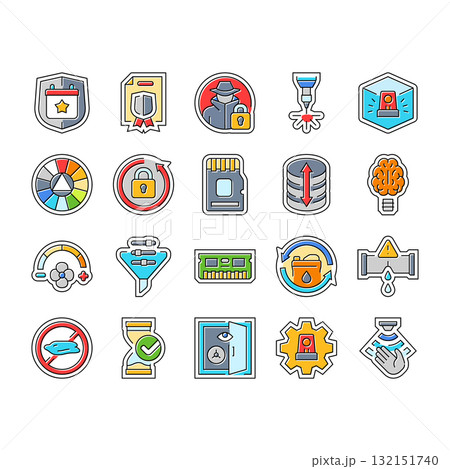 additional features product icons set vector 132151740