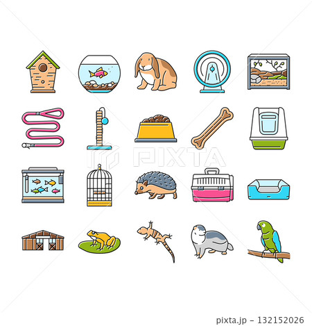 multi species home icons set vector multi species home icons set vector 132152026