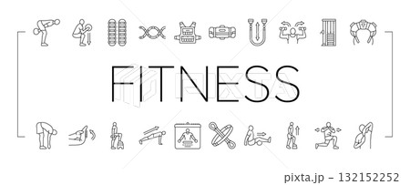 functional fitness mobility icons set vector 132152252