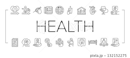 health indicators icons set vector health indicators icons set vector 132152275