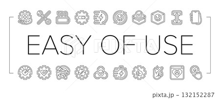 ease of use product icons set vector ease of use product icons set vector 132152287