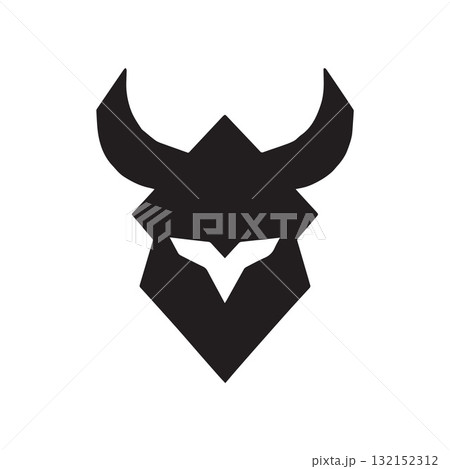 Ancient Nordic Warrior Helmet Symbol with Cracked Rock Detailing Design Ancient Nordic Warrior Helmet Symbol with Cracked Rock Detailing Design 132152312