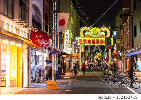 《東京都》巣鴨地蔵通商店街・夜景 132152419