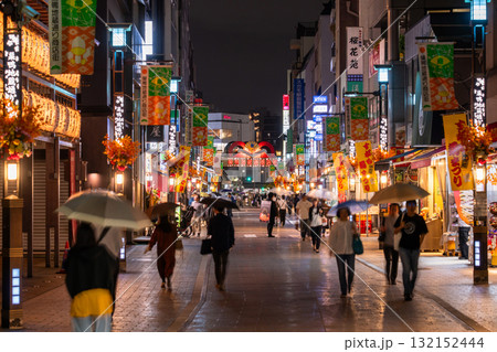 《東京都》巣鴨地蔵通商店街・夜景 132152444