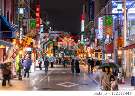 《東京都》巣鴨地蔵通商店街・夜景 《東京都》巣鴨地蔵通商店街・夜景 132152447