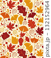 ベクターイラスト背景,秋,紅葉,落ち葉, 132152964