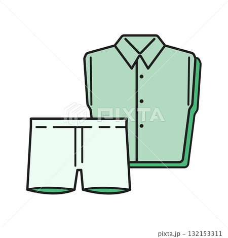 イラスト素材:男性の下着とシャツ イラスト素材:男性の下着とシャツ 132153311
