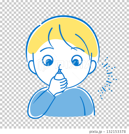 点鼻薬を使用している人　アレルギー 132153378