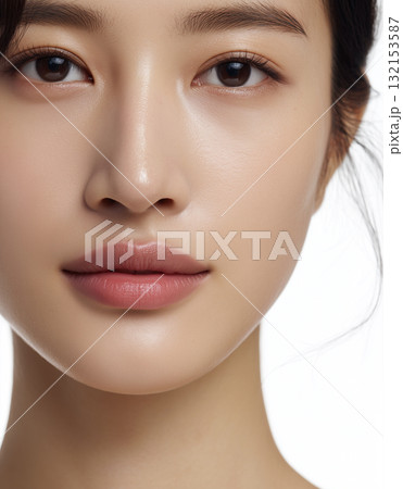 ビューティーイメージ　きめ細かい肌の女性 132153587