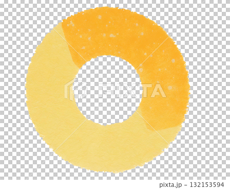 和風イメージの背景素材（オレンジ、橙色の輪） 132153594