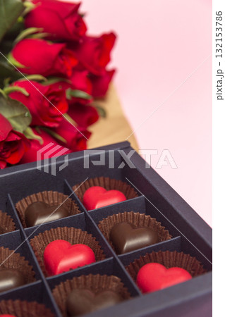 Chocolates and Roses for Valentine's Day Chocolates and Roses for Valentine's Day 132153786