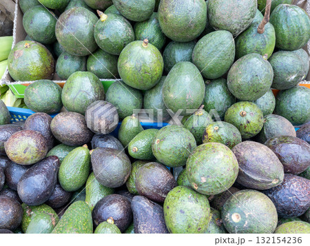 Fresh Organic Avocados from Local Farm Market. 132154236
