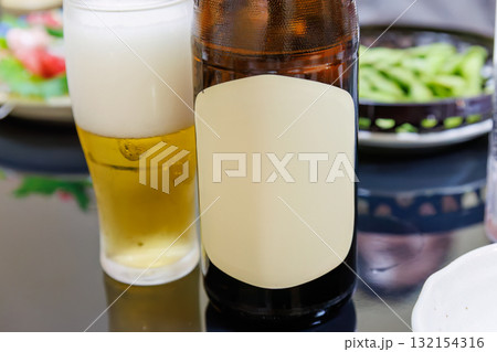 ビールで乾杯。もつ焼き屋で晩御飯。静岡県下田市-2025 132154316