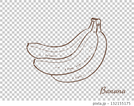 Banana hand drawn vector illustration 132155175