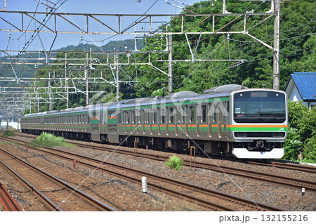 東海道本線　二宮－国府津　JR東日本　E231系1000番台　K-32編成（国府津） 132155216
