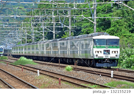 東海道本線　二宮－国府津　JR東日本　185系　A8編成（大宮）　踊り子 132155219