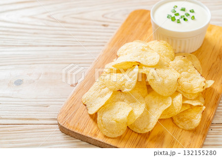 potato chips with sour cream 132155280