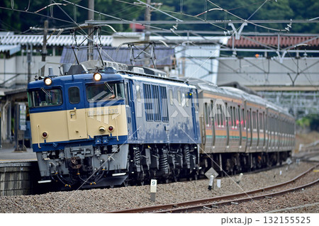 中央本線　上野原　JR東日本　EF64-1030＋211系　A31＋A32+A34＋A36＋A37 132155525