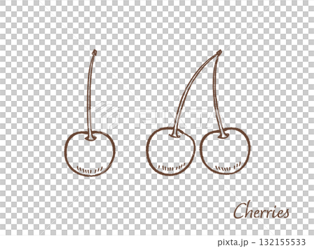 櫻桃的手工繪製的矢量圖 櫻桃的手工繪製的矢量圖 132155533