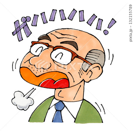 大笑いするおじさん 132155789