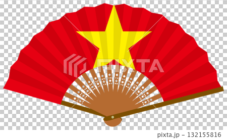 Vietnamese flag fan Vietnamese flag fan 132155816