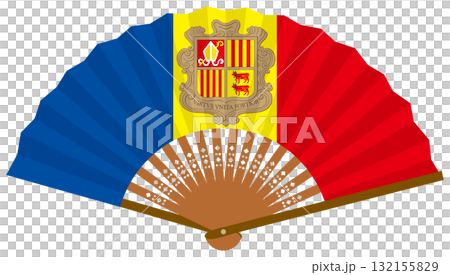Andorran flag fan Andorran flag fan 132155829