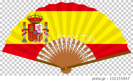 Spanish flag fan 132155847