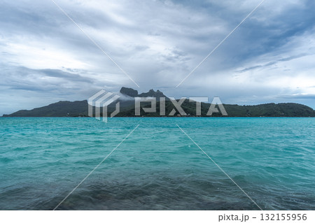 Panoramic View of Bora Bora Island in French Polynesia Panoramic View of Bora Bora Island in French Polynesia 132155956