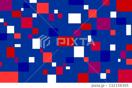 幾何学模様 四角形 青紫 橙色 赤色 幾何学模様 四角形 青紫 橙色 赤色 132156305
