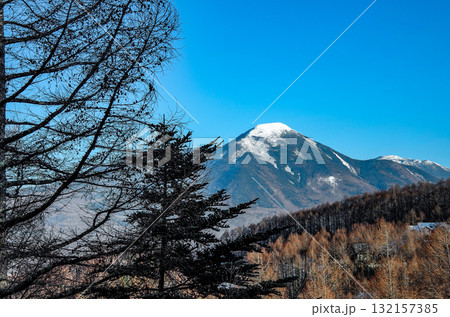姫木平から望む蓼科山（たてしなやま） 132157385