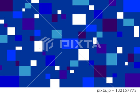 幾何学模様 四角形 紺色 ブルー 紫色 幾何学模様 四角形 紺色 ブルー 紫色 132157775