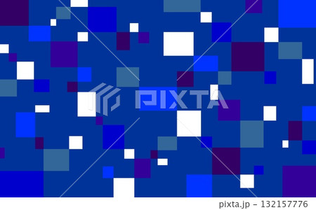 幾何学模様　四角形　紺色　ブルー　グレー 132157776