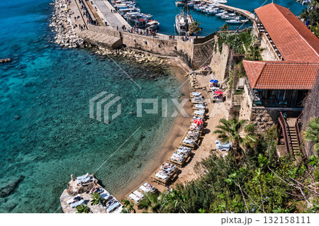 Historic old town of Antalya on the Mediterranean 132158111