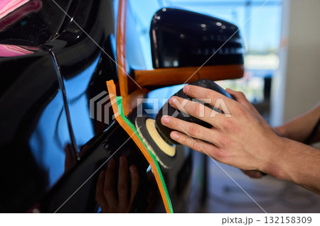 A Detailed Close Up of the Car Polishing Process in the Field of Automotive Detailing A Detailed Close Up of the Car Polishing Process in the Field of Automotive Detailing 132158309