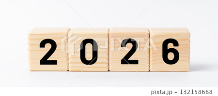 Wooden cubes with numbers of 2026 Wooden cubes with numbers of 2026 132158688