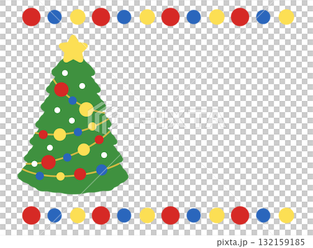 クリスマスツリー フレーム イラスト クリスマスツリー フレーム イラスト 132159185