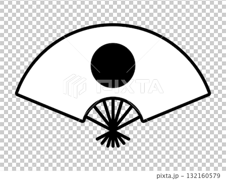 Hinomaru fan icon monochrome 132160579