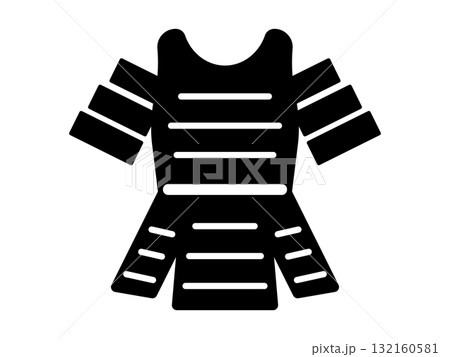 甲冑のアイコン　モノトーン 132160581