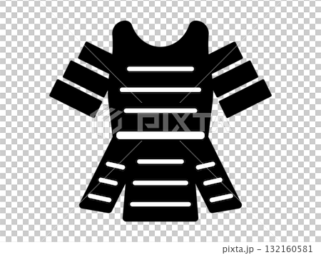 甲冑のアイコン　モノトーン 132160581