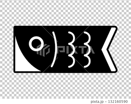 Monotone carp streamer icon 132160590