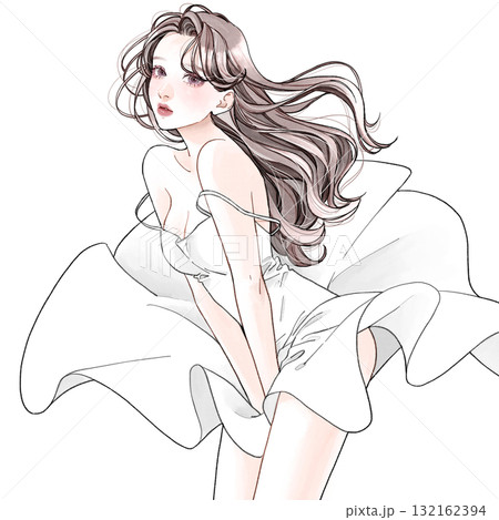 セクシーなポーズの女性 132162394