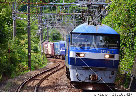東海道本線 根府川-早川 JR貨物 EF210-1(岡山) 東海道本線 根府川-早川 JR貨物 EF210-1(岡山) 132163427