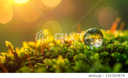 苔庭の神秘と水滴 苔庭の神秘と水滴 132163674