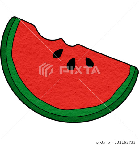 a slice of watermelon clipart 132163733