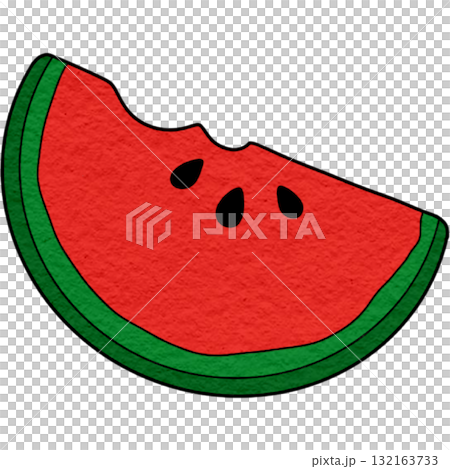 a slice of watermelon clipart 132163733