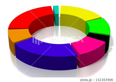 3D business chart illustration, white background 3D business chart illustration, white background 132163906