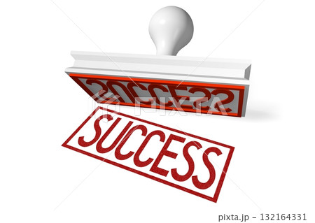 3D rubber stamp - success 132164331