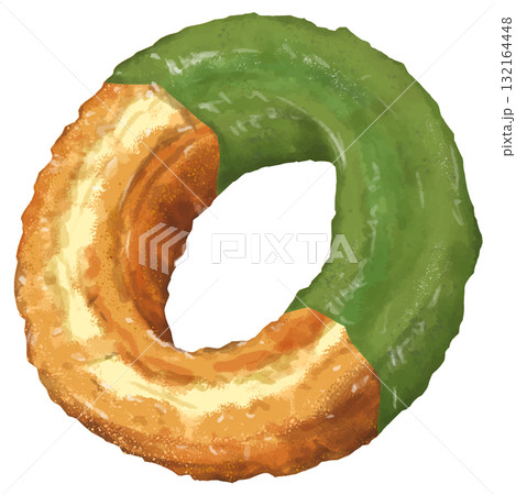 ドーナツ1個(オールドファッション抹茶チョコ) ドーナツ1個(オールドファッション抹茶チョコ) 132164448