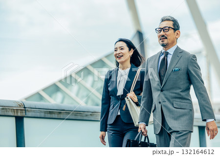 シニアのビジネスマン 男女 シニアのビジネスマン 男女 132164612