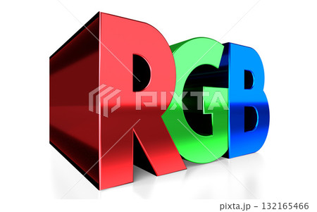 3D RGB letters on white background 132165466